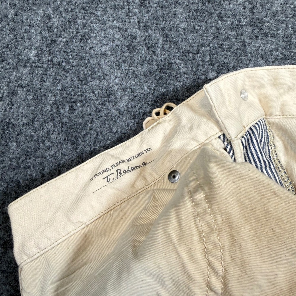 Tommy Bahama Authentic Fit Jeans Mens 36x32 Linen Blend Off White Straight Leg - Picture 11 of 12